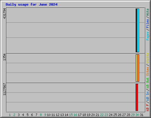 Daily usage for June 2024